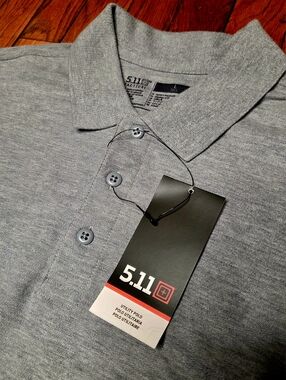 NEW 5.11 Tactical Utility Large Tall 41180T Heather Grey NWT Polo Shirt A4